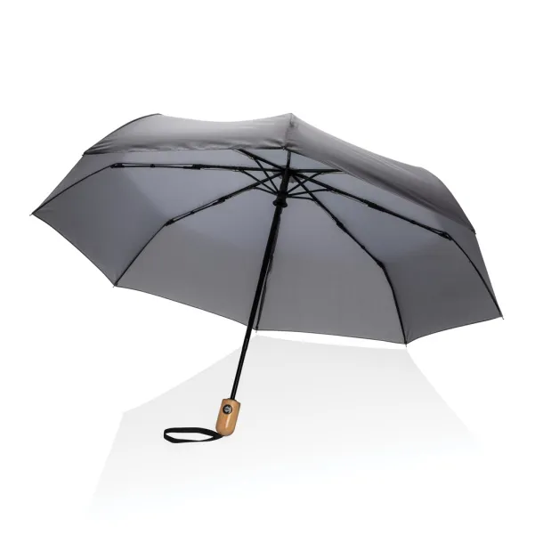  21" Impact AWARE™ RPET bamboo auto open/close umbrella - XD Collection Anthracite 