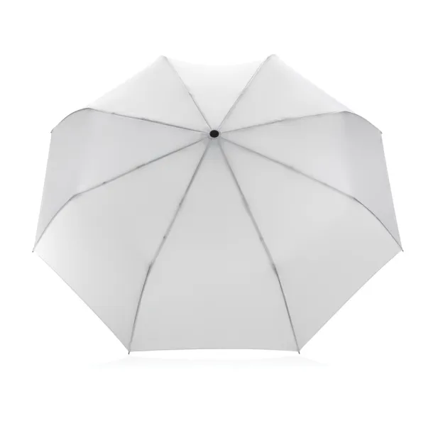  21" Impact AWARE™ RPET bamboo auto open/close umbrella - XD Collection White 