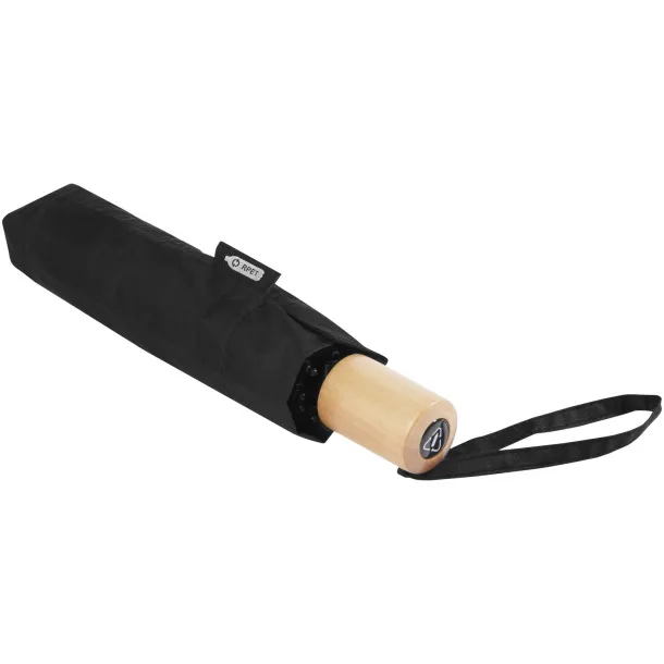 Birgit 21'' foldable windproof recycled PET umbrella Crna