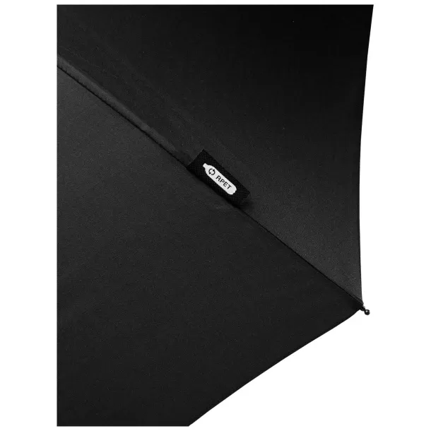 Birgit 21'' foldable windproof recycled PET umbrella - Unbranded Solid black