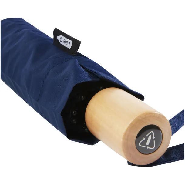 Birgit 21'' foldable windproof recycled PET umbrella - Unbranded Navy Blue