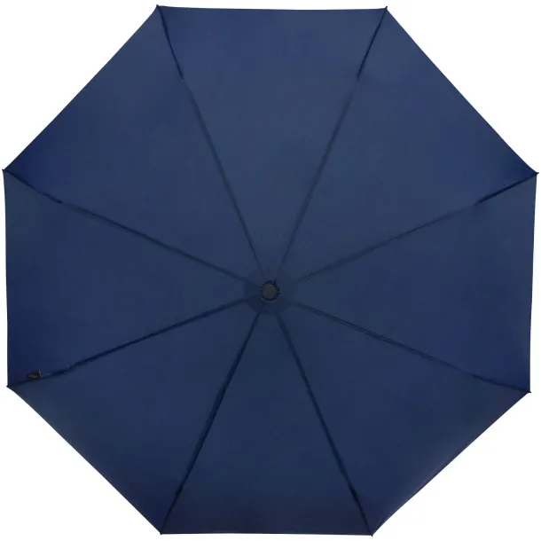 Birgit 21'' foldable windproof recycled PET umbrella - Unbranded Navy Blue