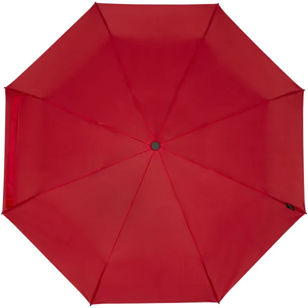 Birgit 21'' foldable windproof recycled PET umbrella - Unbranded Red