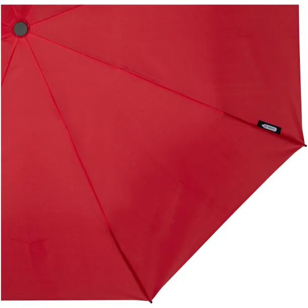 Birgit 21'' foldable windproof recycled PET umbrella Red