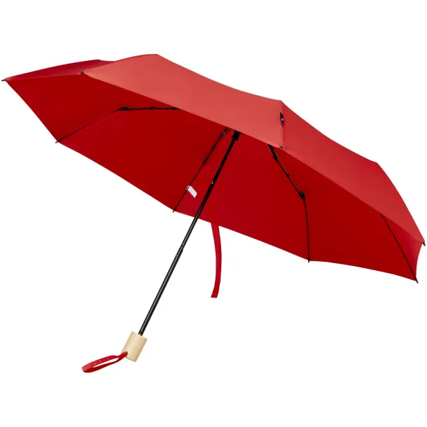 Birgit 21'' foldable windproof recycled PET umbrella - Unbranded Red