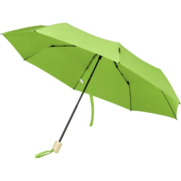 Birgit 21'' foldable windproof recycled PET umbrella - Unbranded Lime green