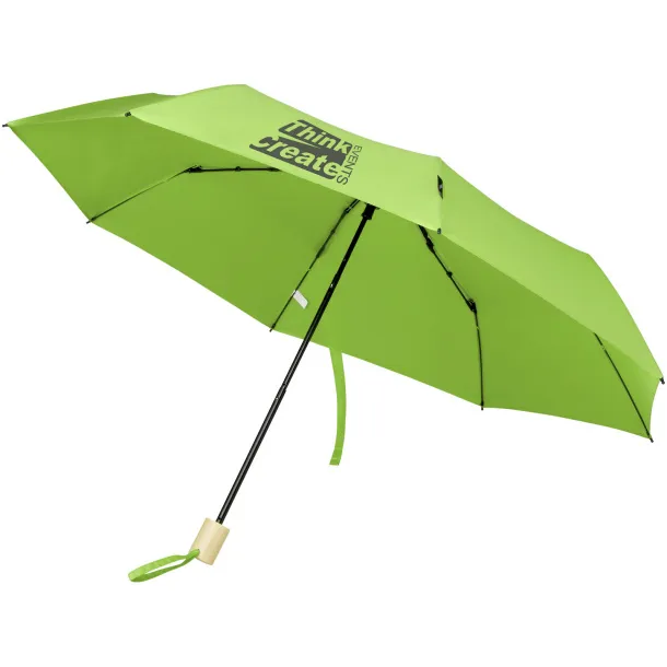 Birgit 21'' foldable windproof recycled PET umbrella - Unbranded Lime green