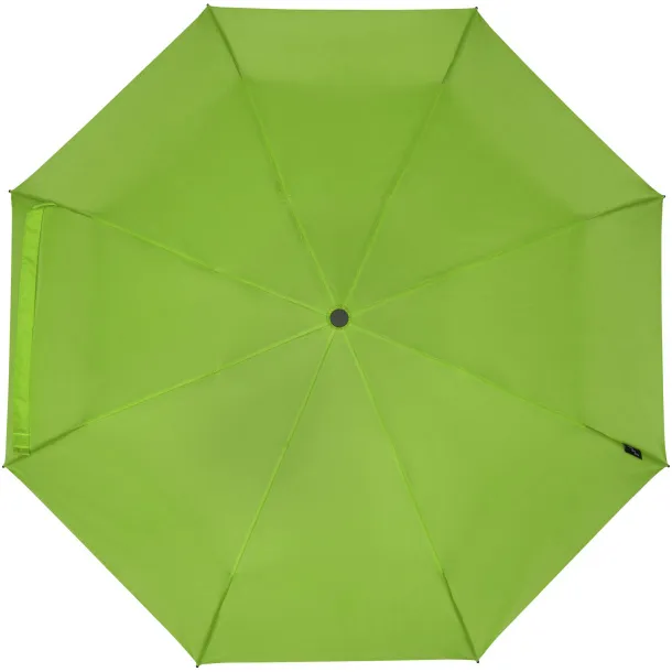 Birgit 21'' foldable windproof recycled PET umbrella - Unbranded Lime green