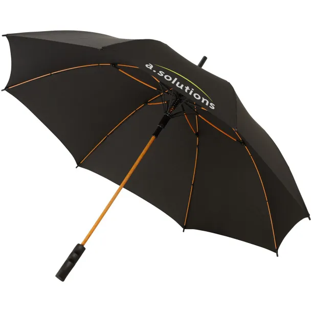 Stark 23" windproof auto open umbrella Orange Solid black