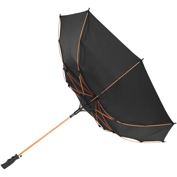 Stark 23" windproof auto open umbrella Orange Solid black