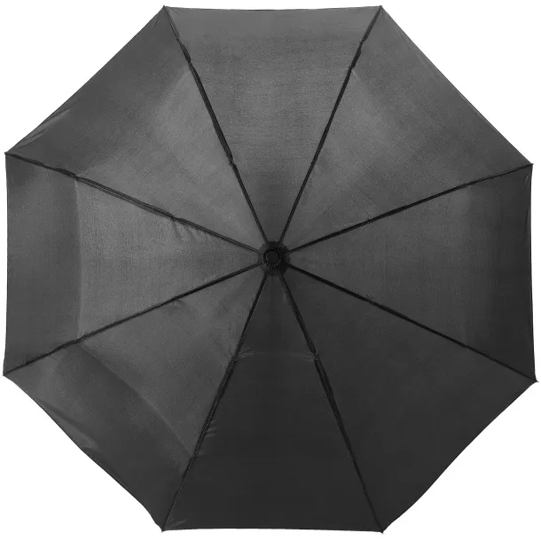 Alex 21.5" foldable auto open/close umbrella Solid black Silver