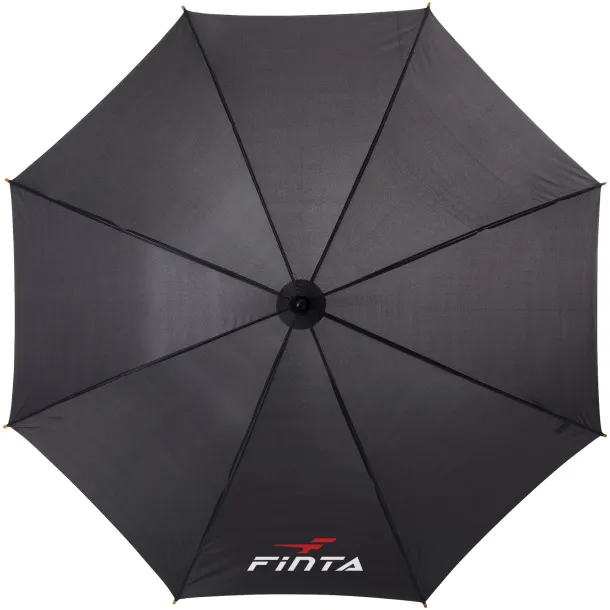 Jova 23" umbrella with wooden shaft and handle Solid black