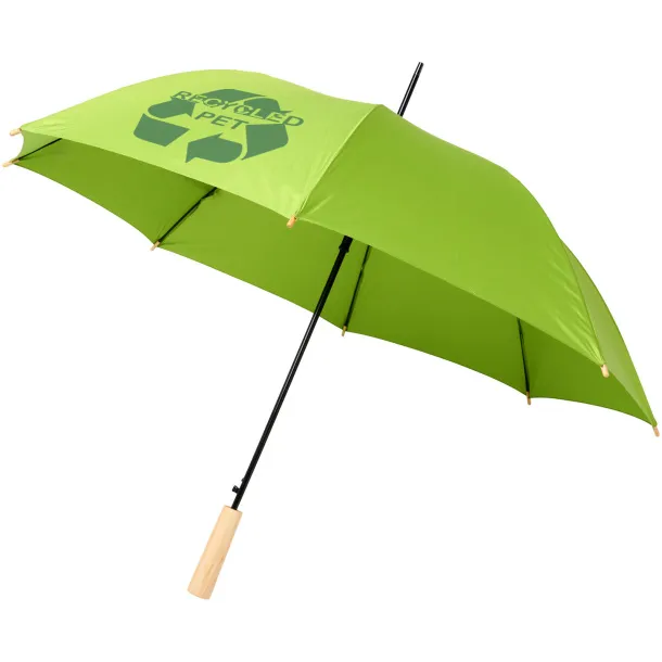 Alina 23" auto open recycled PET umbrella - Unbranded Lime