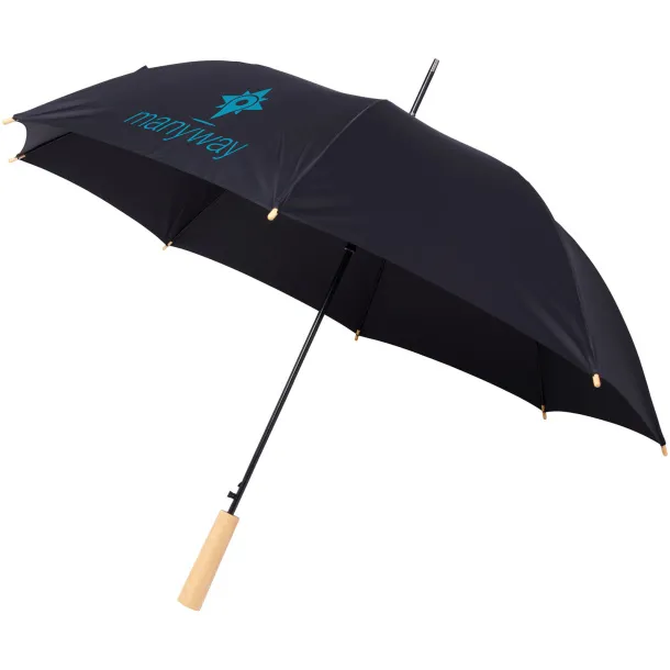 Alina 23" auto open recycled PET umbrella Solid black