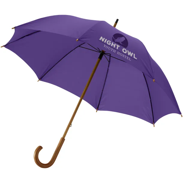 Jova 23" umbrella with wooden shaft and handle Lavender