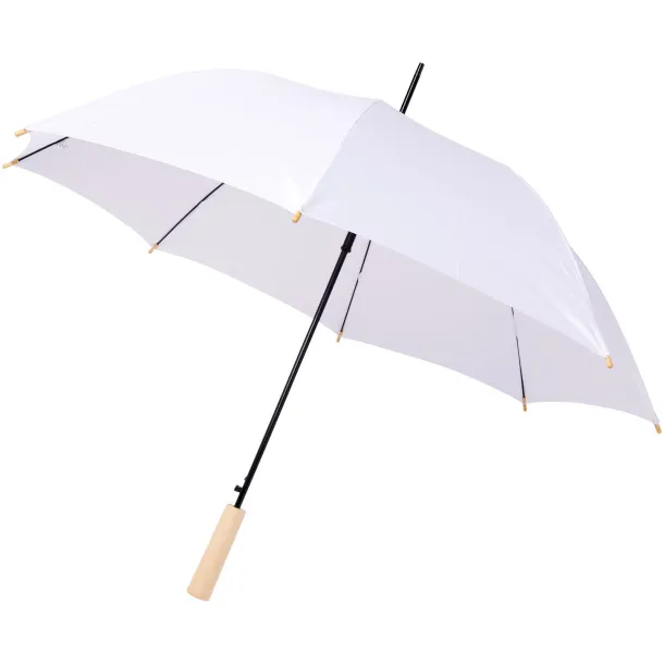 Alina 23" auto open recycled PET umbrella - Unbranded White