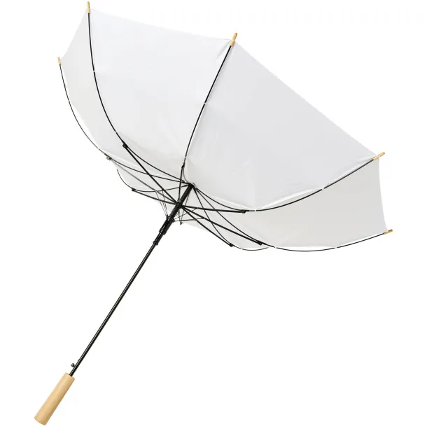 Alina 23" auto open recycled PET umbrella - Unbranded White