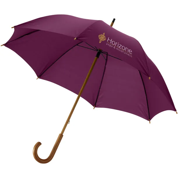 Jova 23" umbrella with wooden shaft and handle Burgundy