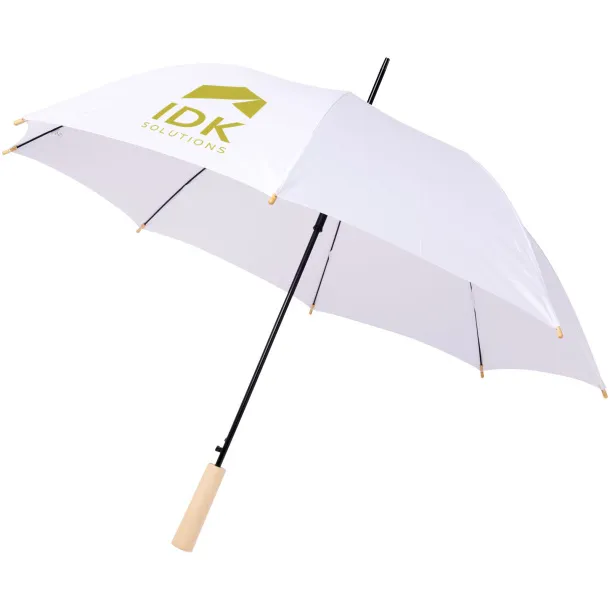 Alina 23" auto open recycled PET umbrella - Unbranded White