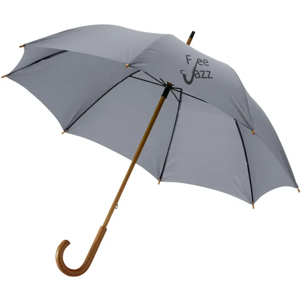 Jova 23" umbrella with wooden shaft and handle Grey