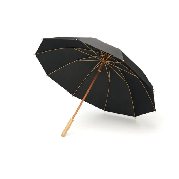 TUTENDO 23,5 inch RPET/bamboo umbrella Black