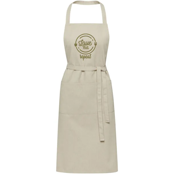 Shara 240 g/m2 Aware™ recycled apron - Unbranded Oatmeal