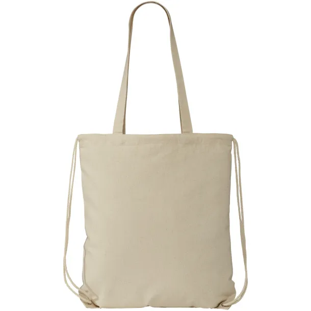 Eliza 240 g/m² cotton drawstring backpack Natural