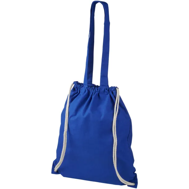 Eliza 240 g/m² cotton drawstring backpack Royal blue