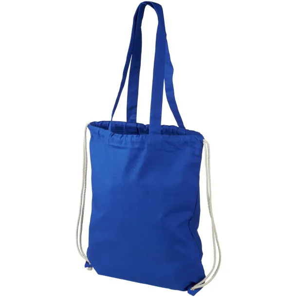 Eliza 240 g/m² cotton drawstring backpack Royal blue