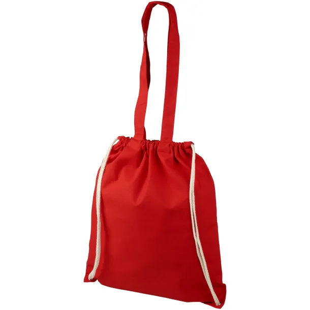 Eliza 240 g/m² cotton drawstring backpack Red