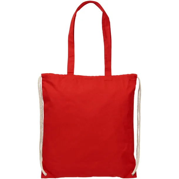 Eliza 240 g/m² cotton drawstring backpack Red