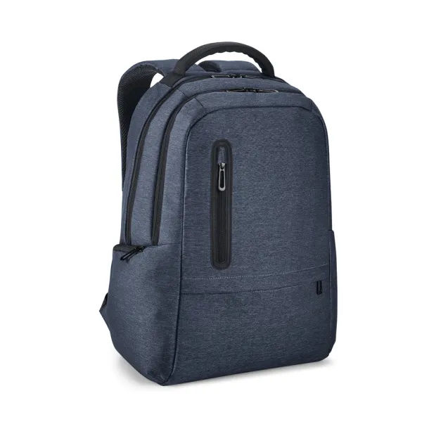 RE-BOSTON 2Tone recycled nylon waterproof laptop backpack with 210D rPET compartment Blue