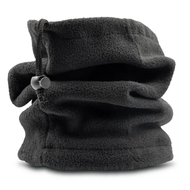  Neck warmer and hat, 2 in 1 Crna