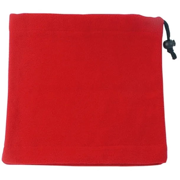  Neck warmer and hat, 2 in 1 red