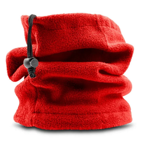  Neck warmer and hat, 2 in 1 red