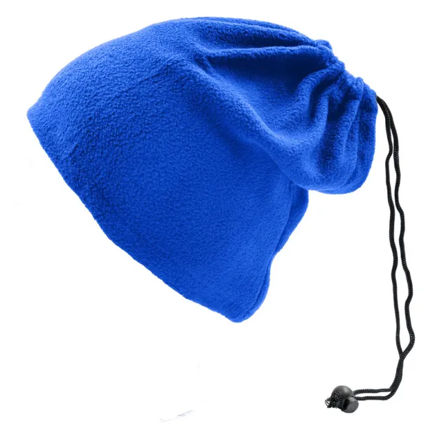  Neck warmer and hat, 2 in 1 blue