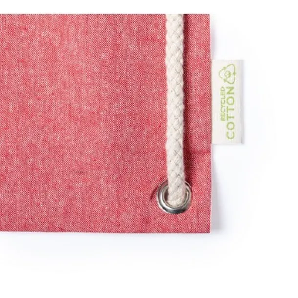  Recycled cotton bag 2 in 1, drawstring bag and shopping bag Crvena