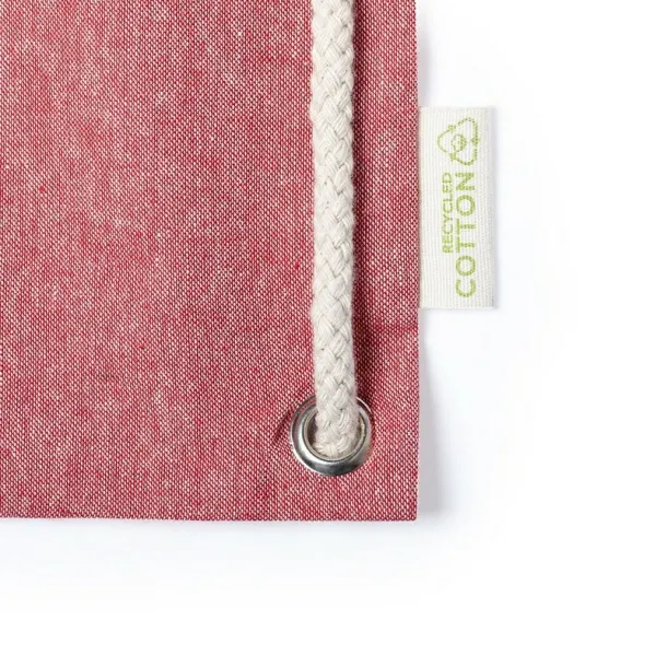  2u1 torba s vezicama za kupovinu od recikliranog pamuka Crvena