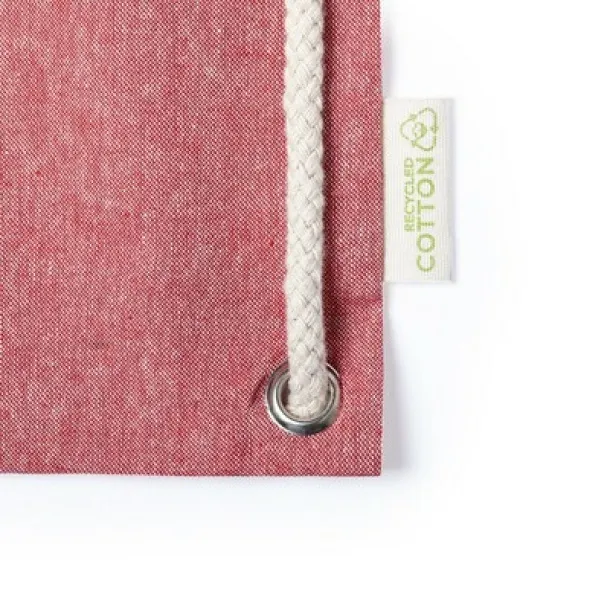  Recycled cotton bag 2 in 1, drawstring bag and shopping bag Crvena