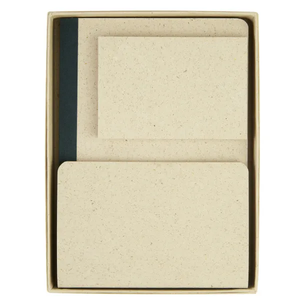 Verde 3-piece grass paper stationery gift set - Bullet Cream