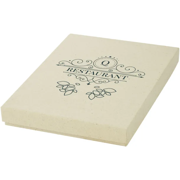 Verde 3-piece grass paper stationery gift set Cream