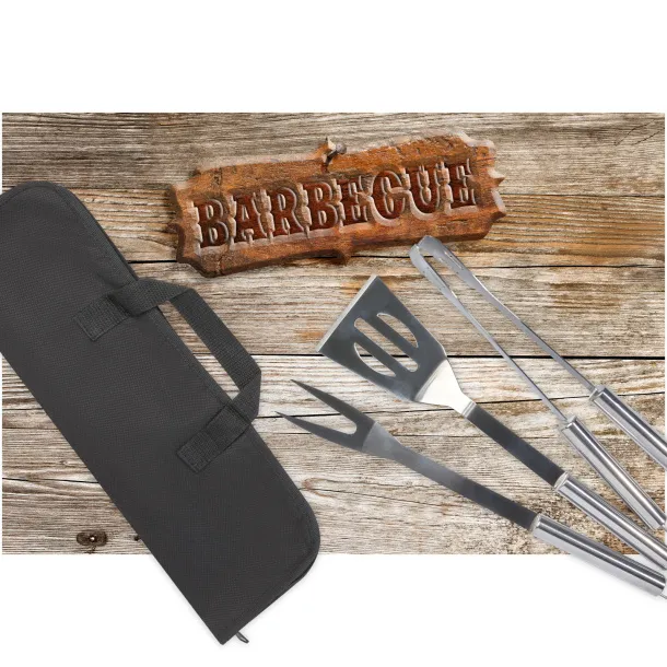 Barcabo BBQ 3-dijelni set za roštilj - Bullet Srebrna