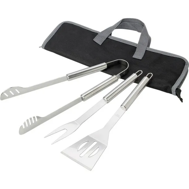  Barbecue set, 3 pcs silver