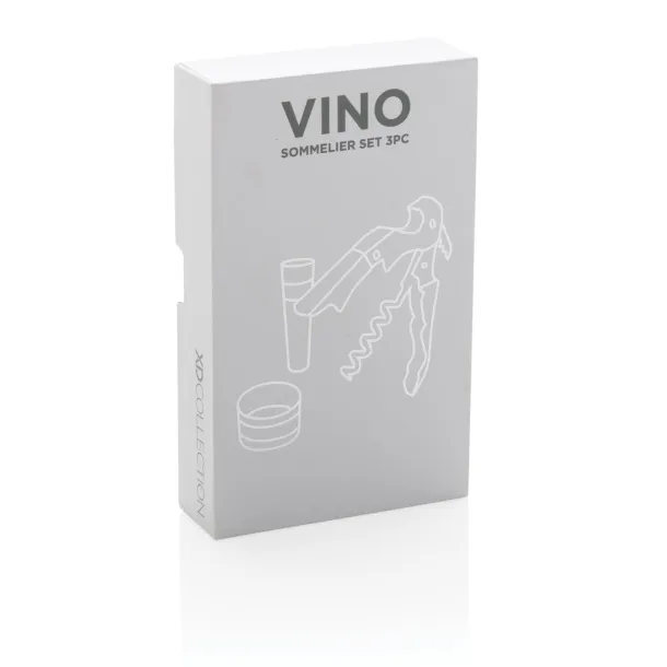  Vino Sommelier set 3pc - XD Collection Silver 