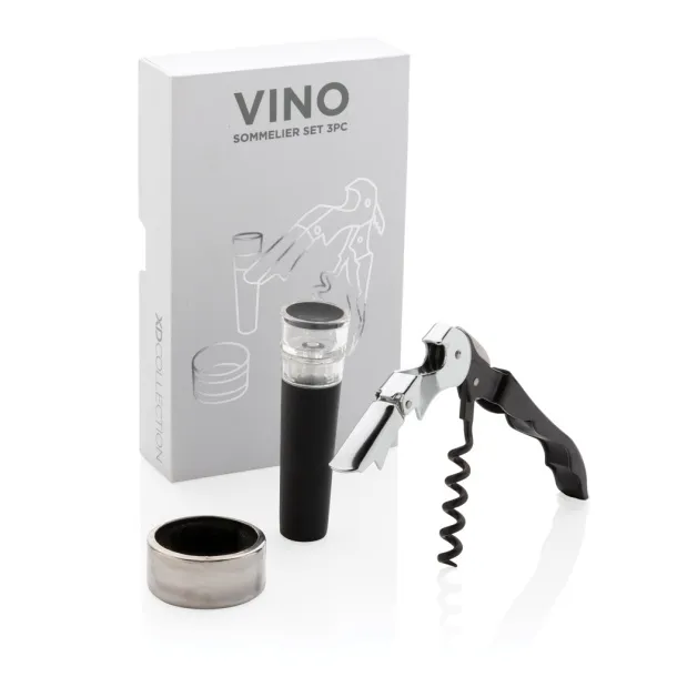  Vino Sommelier set 3pc - XD Collection Silver 