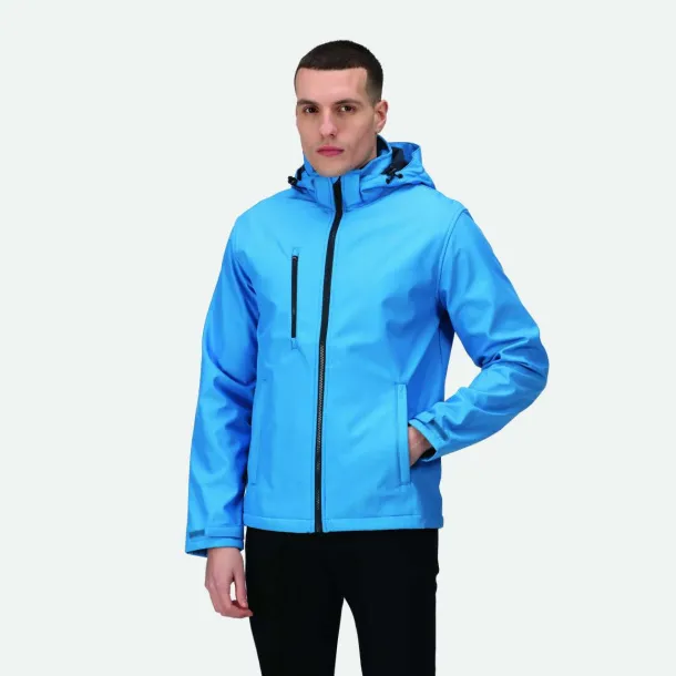 VENTURER 3 LAYER HOODED SOFTSHELL JACKET - Regatta French Blue Navy