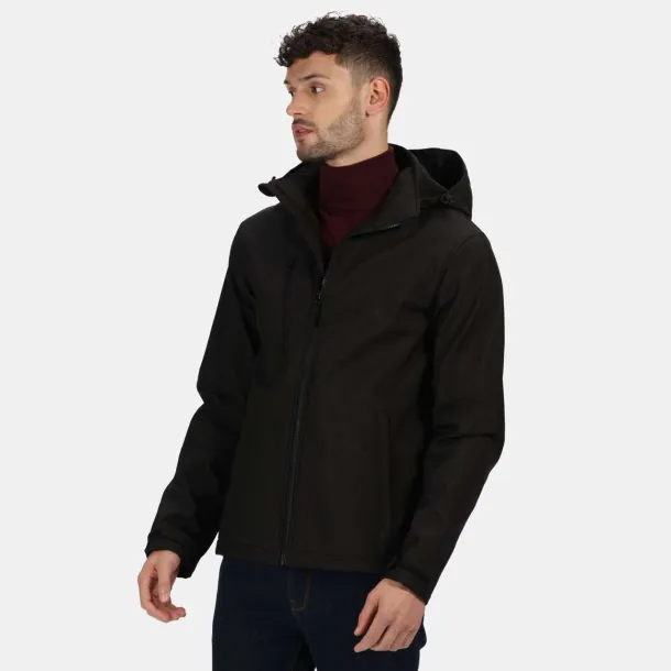 VENTURER 3 LAYER HOODED SOFTSHELL JACKET - Regatta Black Black