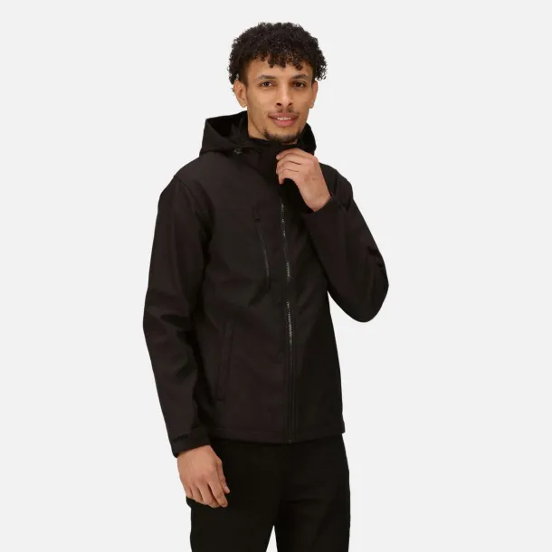 VENTURER 3 LAYER HOODED SOFTSHELL JACKET - Regatta Black Black