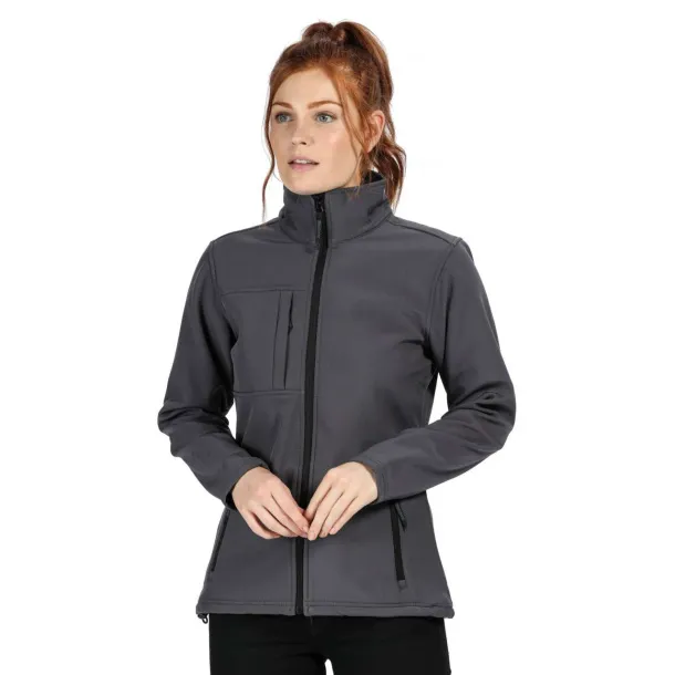 WOMEN'S OCTAGON II 3-slojna softshell jakna - Regatta Seal Grey Crna