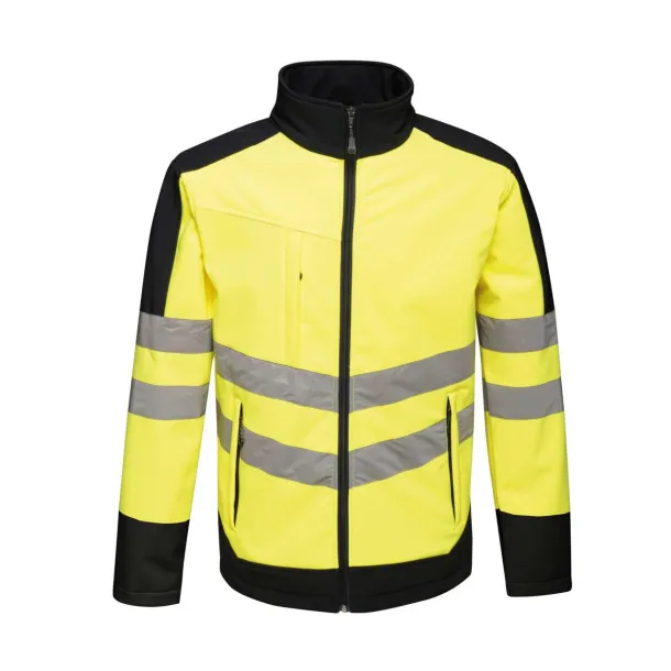  HI-VIS PRO 3 LAYER SOFTSHELL - Regatta Yellow Navy